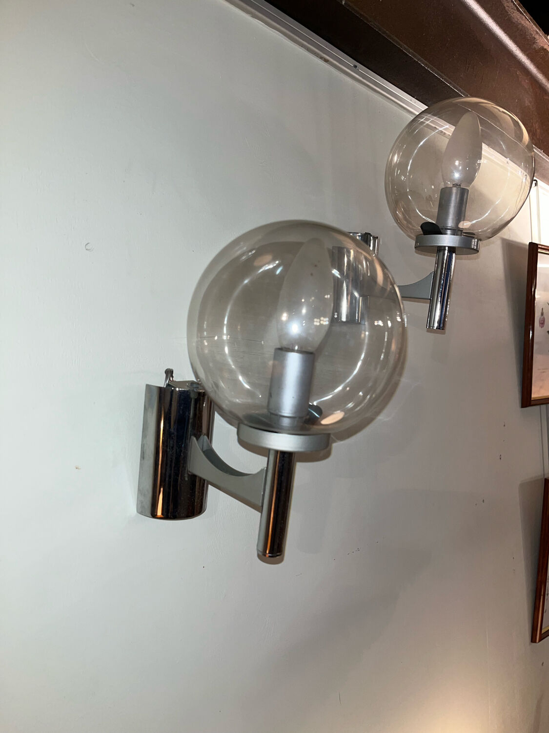 Pair of 60s wall lights