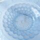 Large Art Deco dish in blue glass Etling Sabino thought patterns