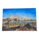 Orientalist painting – Kasbah between Ouarzazate and Zagora – Oil on canvas