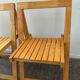 Pair of folding chairs from the 70s in solid beech