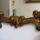 Antique golden shell mirror