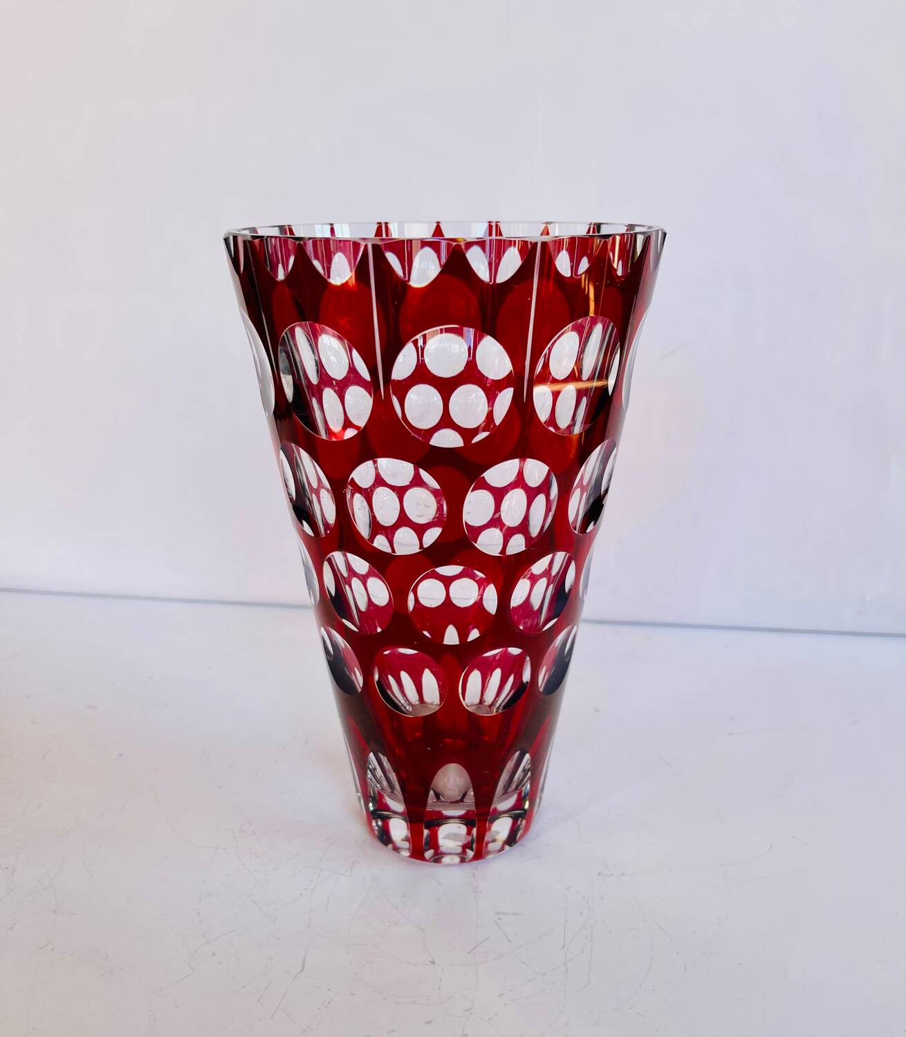 Bohemian crystal vase