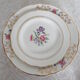 6 flowery dessert plates