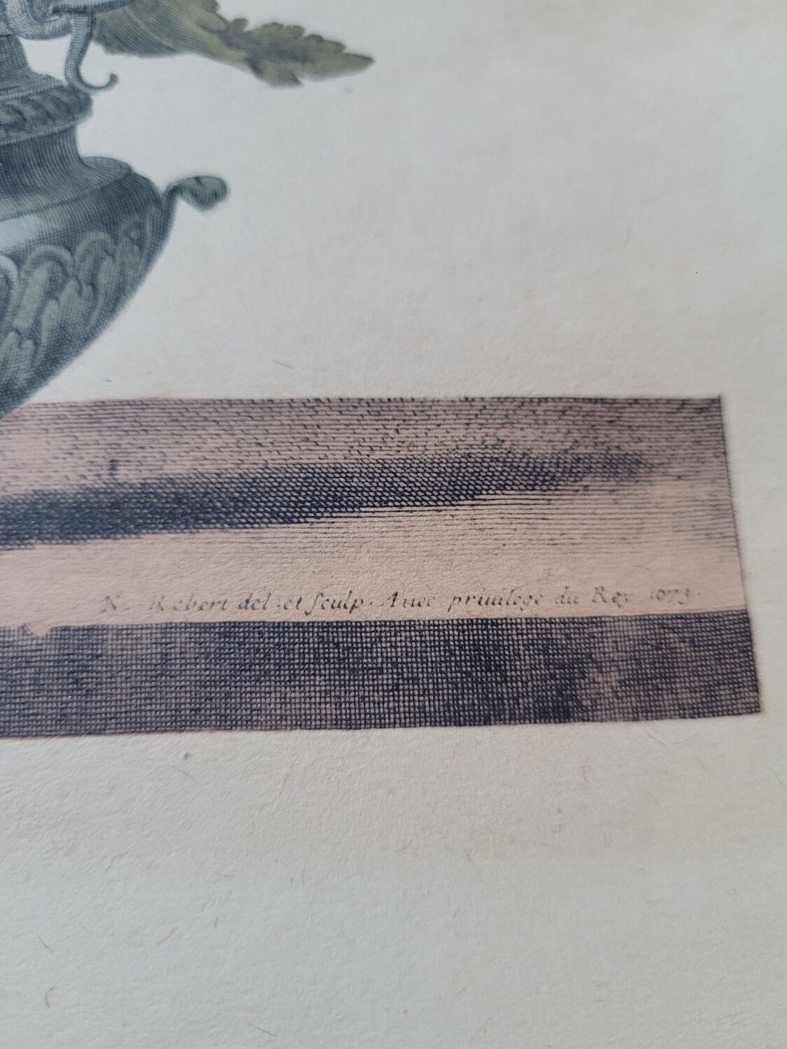 Floral engraving reproduction