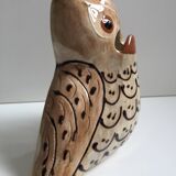 Ceramic Sculpture Figurine Signed MOSSER Gilbert Owl Hulotte Owl