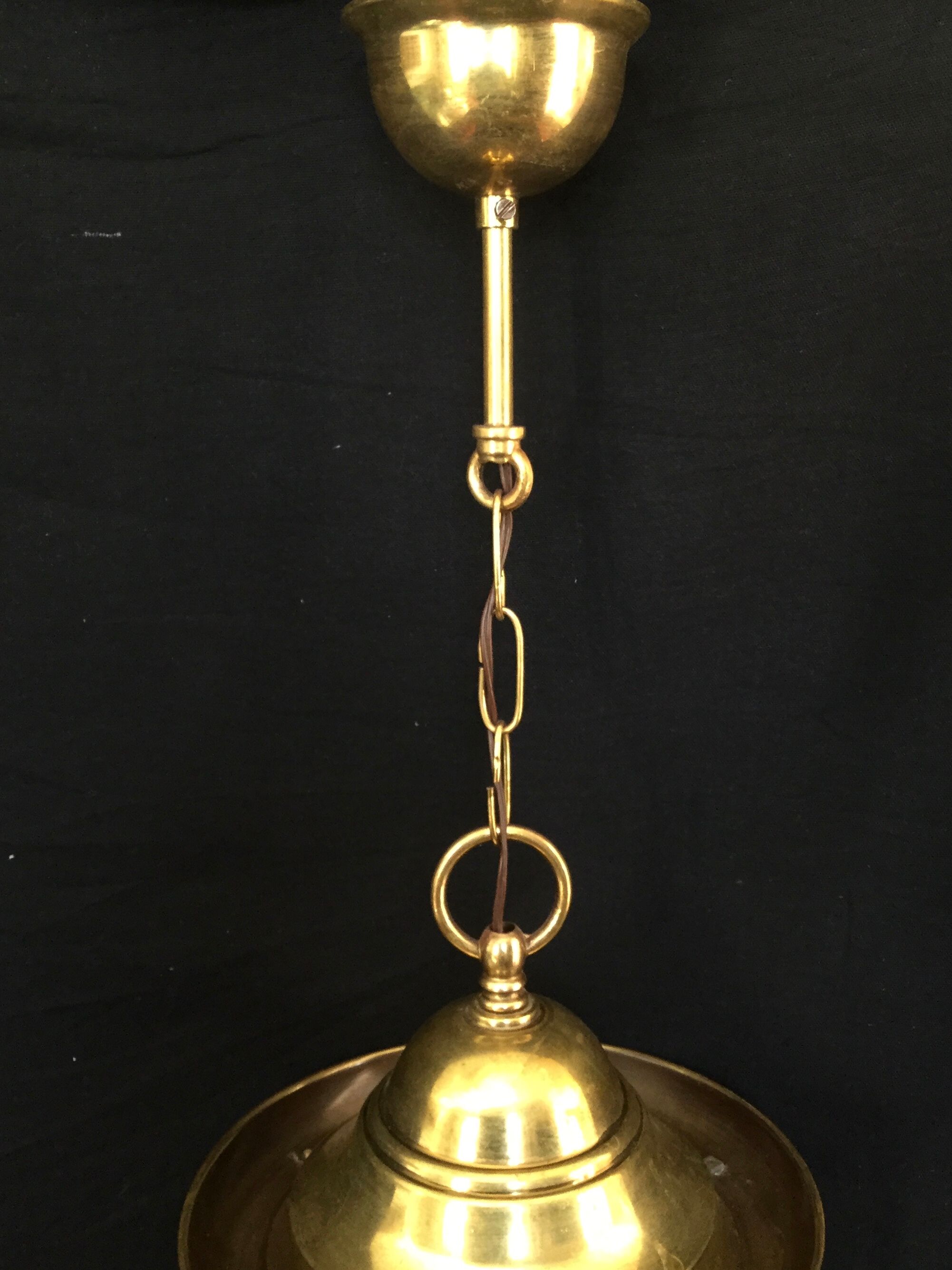 Lantern 2 lights in bronze and brass