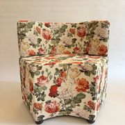 Vintage floral graphic armchair