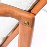 Fauteuil scandinave original Baczyk, années 1960, rénovation, teck.