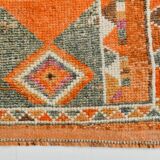 3x13 Runner Peach & Pink Handmade Long Hallway Vintage Runner Rug,79x399 Cm