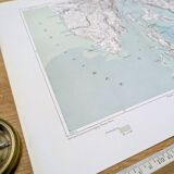 Kvarner Bay, Croatia. Original map printed in 1878.