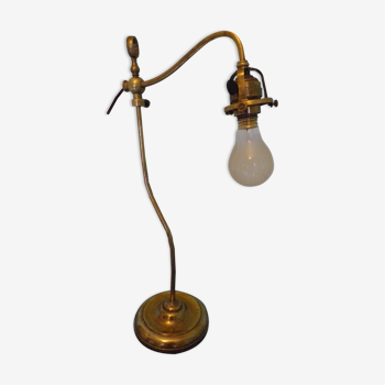 Pied de lampe entièrement en laiton bras articulé années 1930