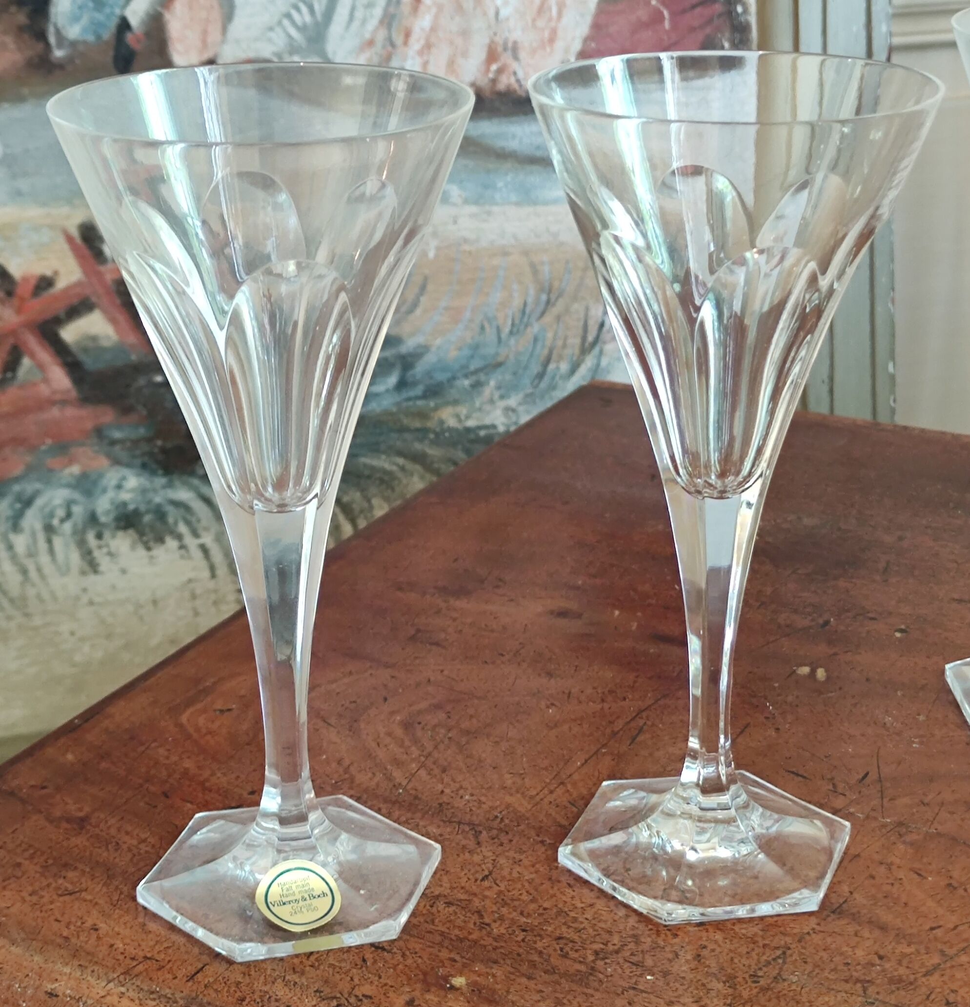 Series of 8 Villeroy and Boch crystal glasses