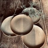 Set of 4 small Village Stoneware plates