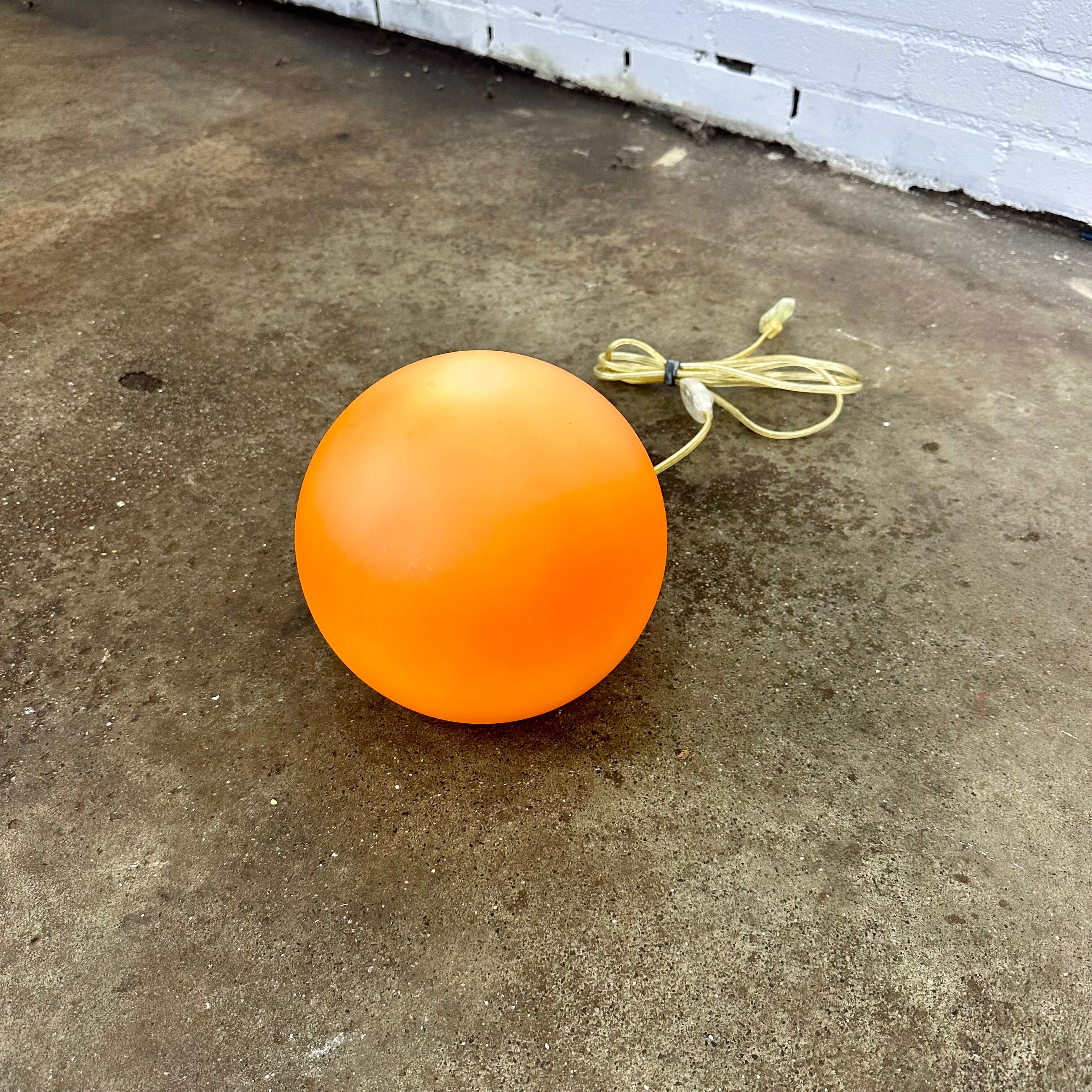 Space age orange ball lamp mini
