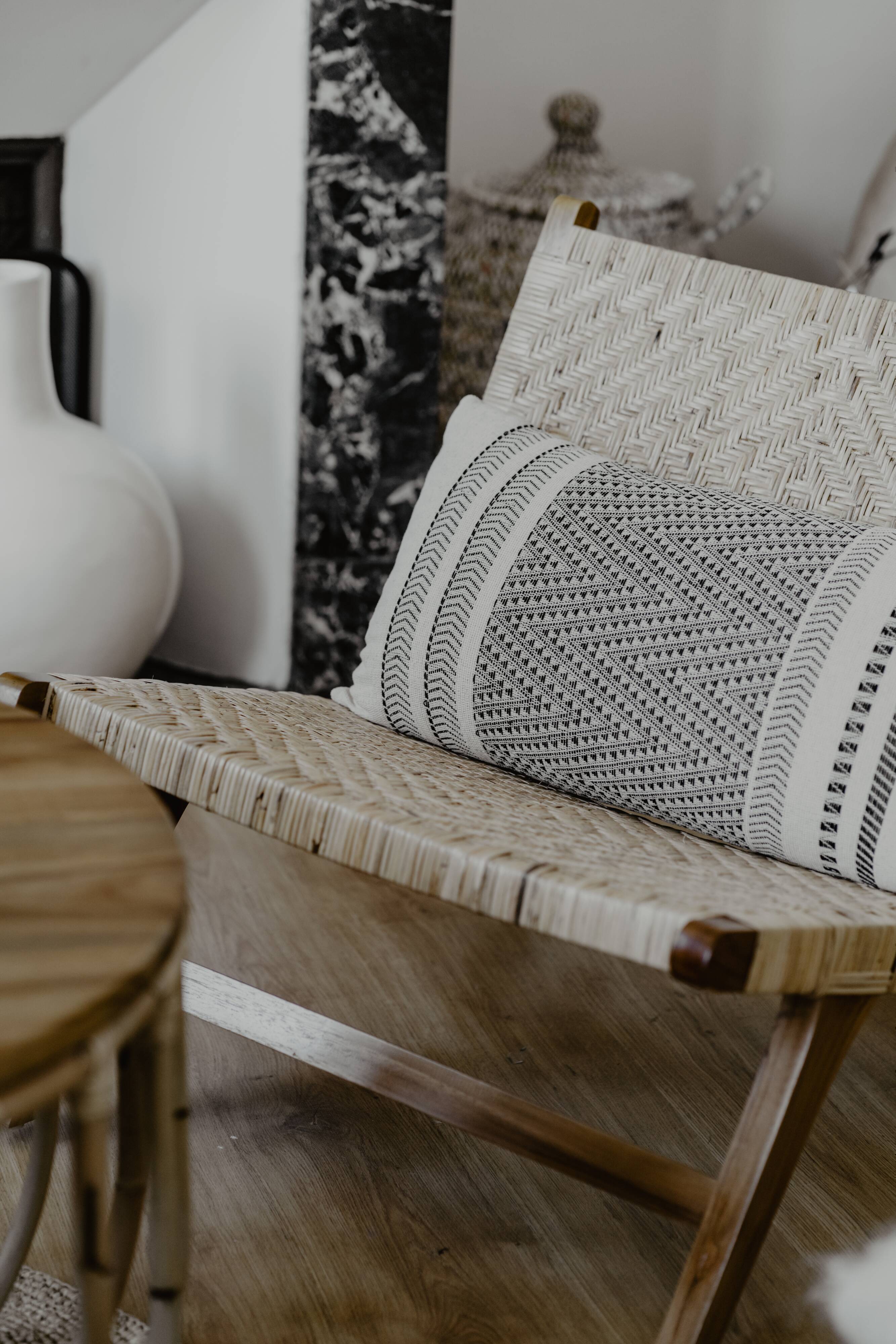 Rattan armchair and teak from bali