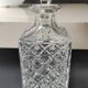 Whiskey decanter in bohemian crystal. boho-chic style. cross/diamond patterns. floral decor. high 25.5 cm