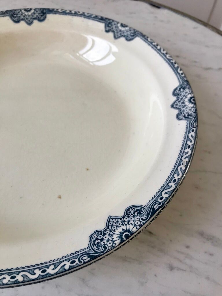 Salad bowl / hollow dish terre de fer salins model jumièges late nineteenth