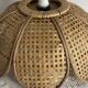 Natural woven wicker flower suspension