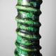 Large Tamegroute candlestick in green glazed terracotta, Morocco, 1960s-1970s.