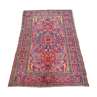 Tapis d'orient fait main ancien persan esfahan 2,15 x 1,35 m