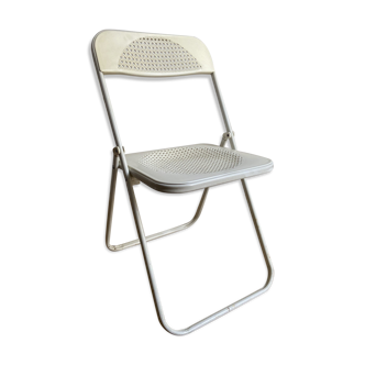 White folding chair plastic imitation cannage brand grand soleil