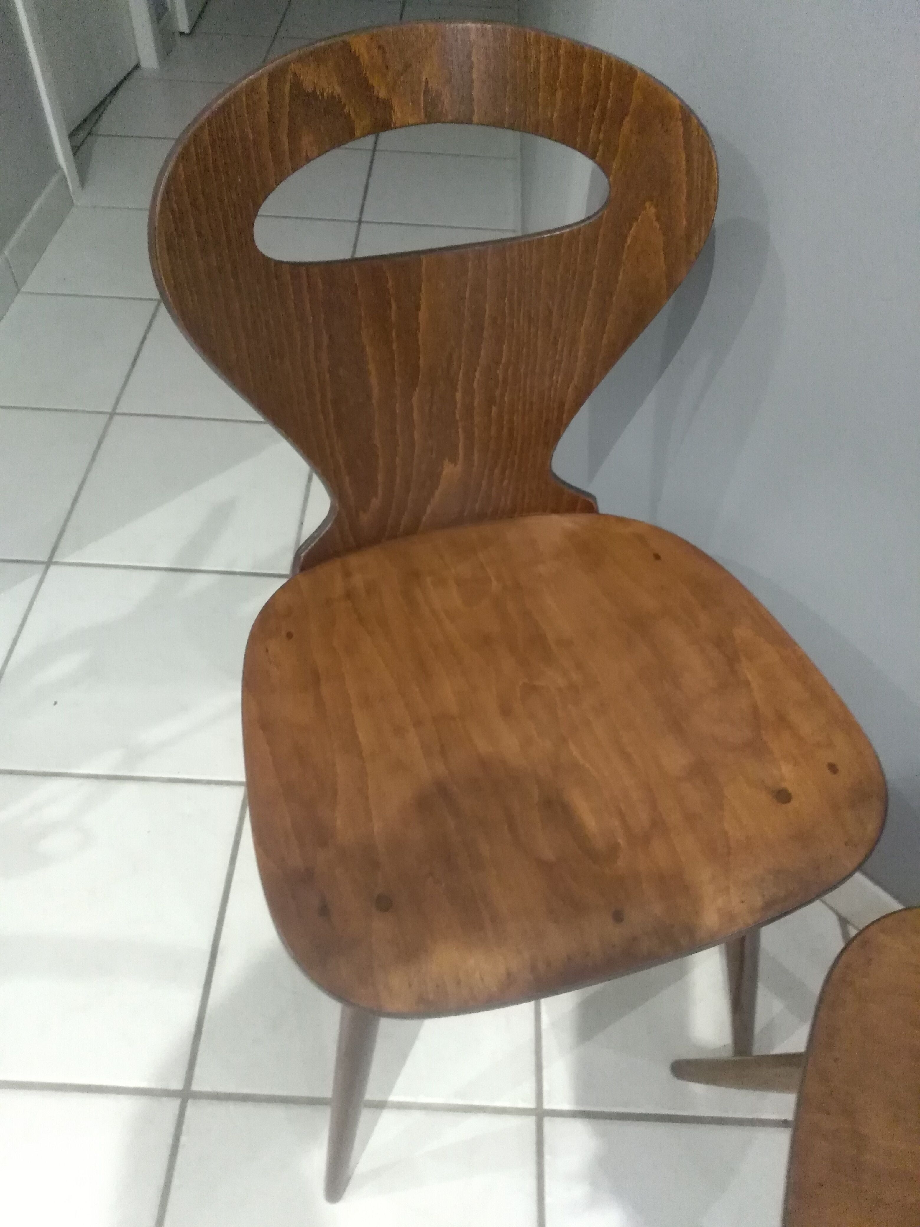 Pair of bistrot chairs Baumann Ant, 1960