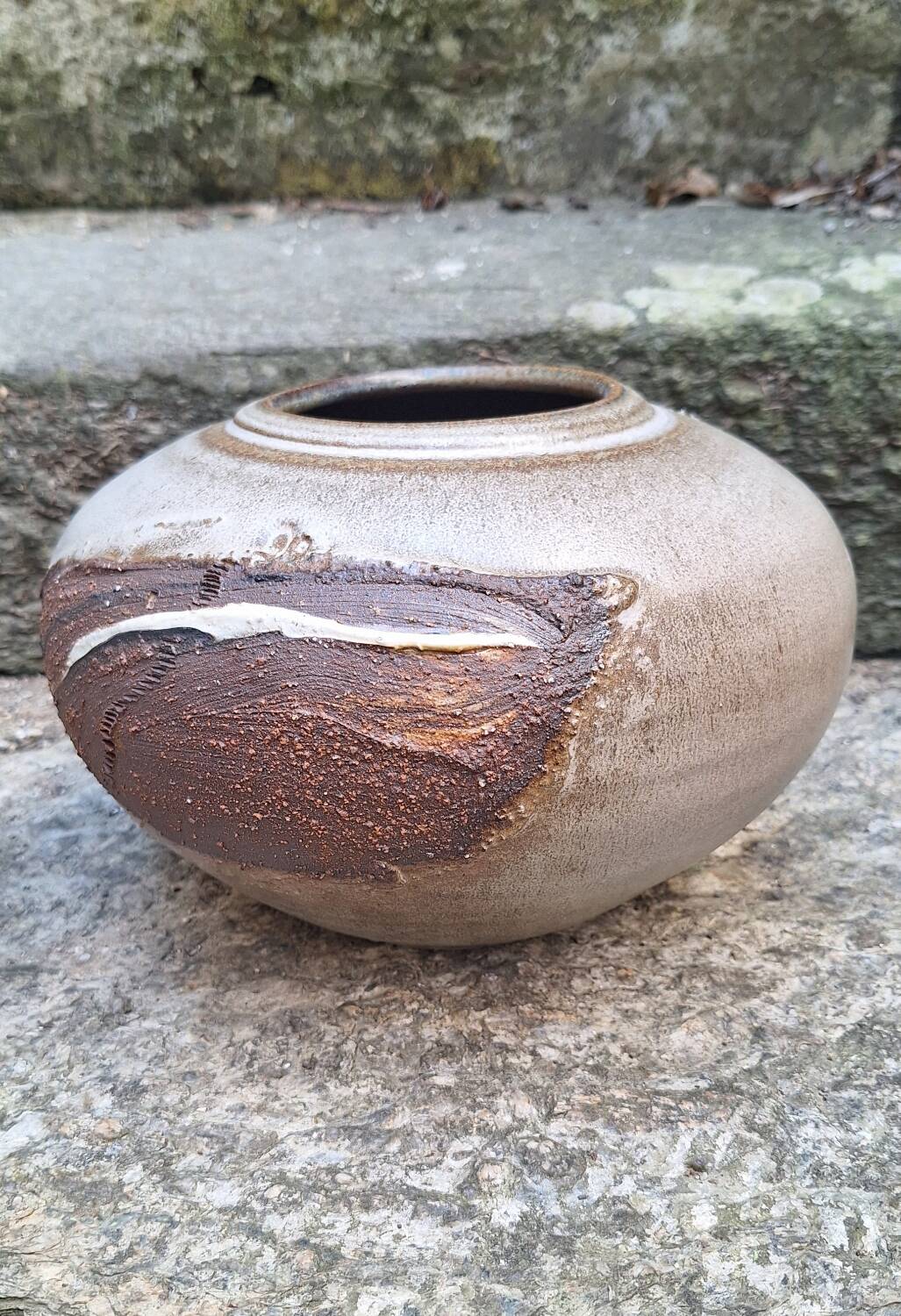 Glazed ceramic vase by Nadia and Alain Pinel