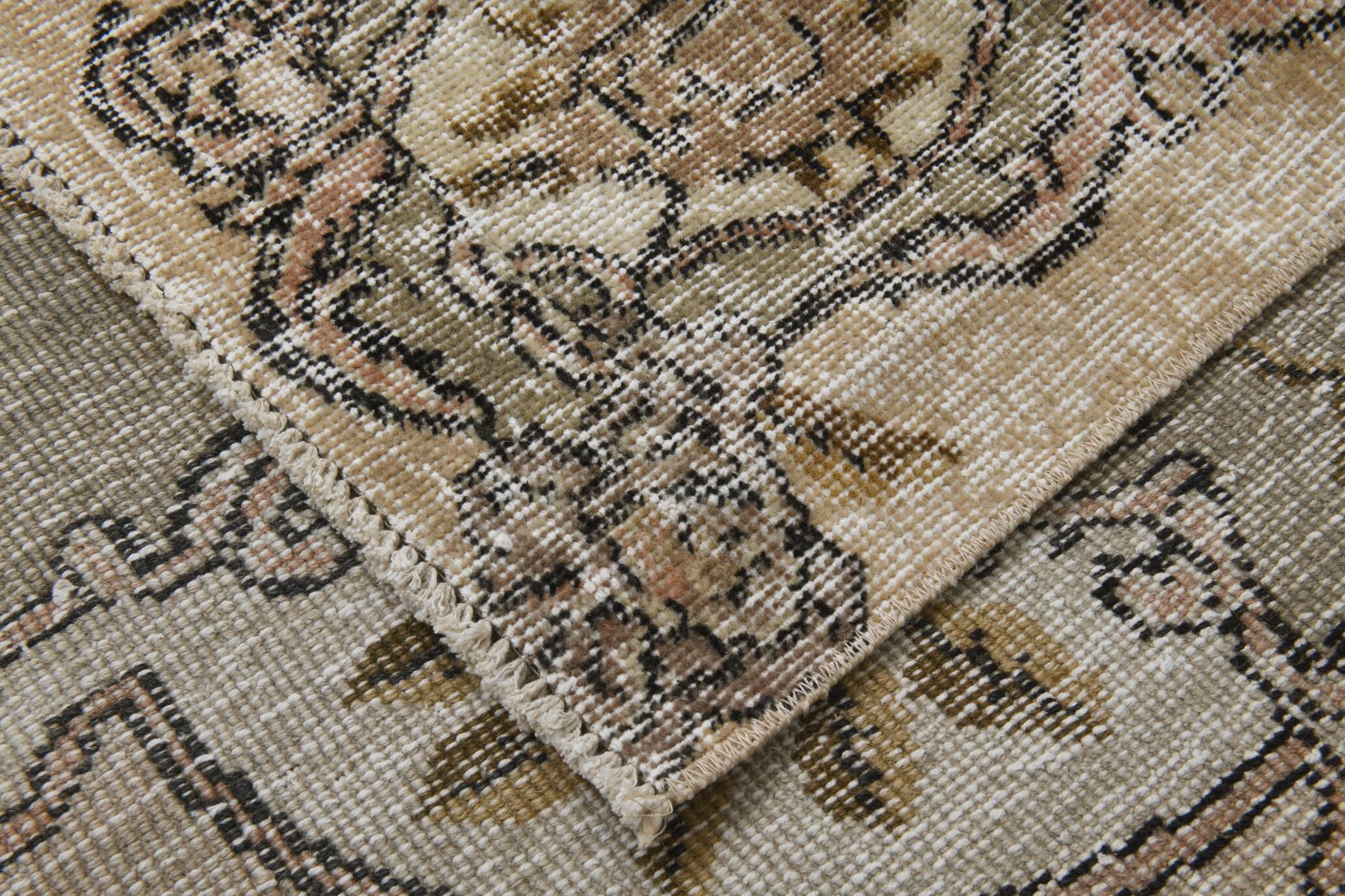 Rug For Living Room Cream Brown Vintage Rug, 209x319Cm