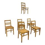 Set of 6 chairs 1950 René Gabriel