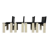 Monk Chairs attributed to Afra & Tobia Scarpa for Molteni&C, 1980s, Set of 4