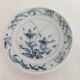 Asian saucer decoration blue white 19th century