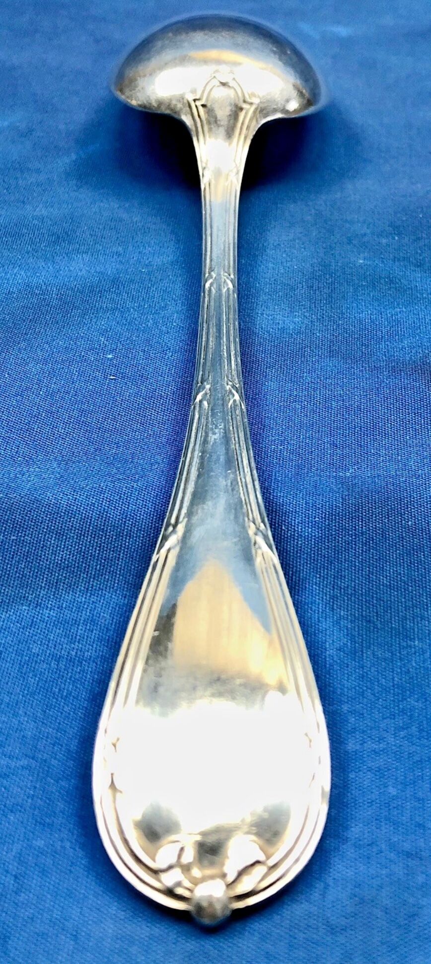 6 silver-plated metal tablespoons Christofle model Crossed Ribbons