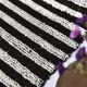 2x9 Brown White Striped Runner Rug, 69x289Cm SK 242096