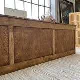 XL oak counter, trade furniture with multi-drawers