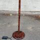 Vintage Italian floor lamp with burgundy marble effect and round dome