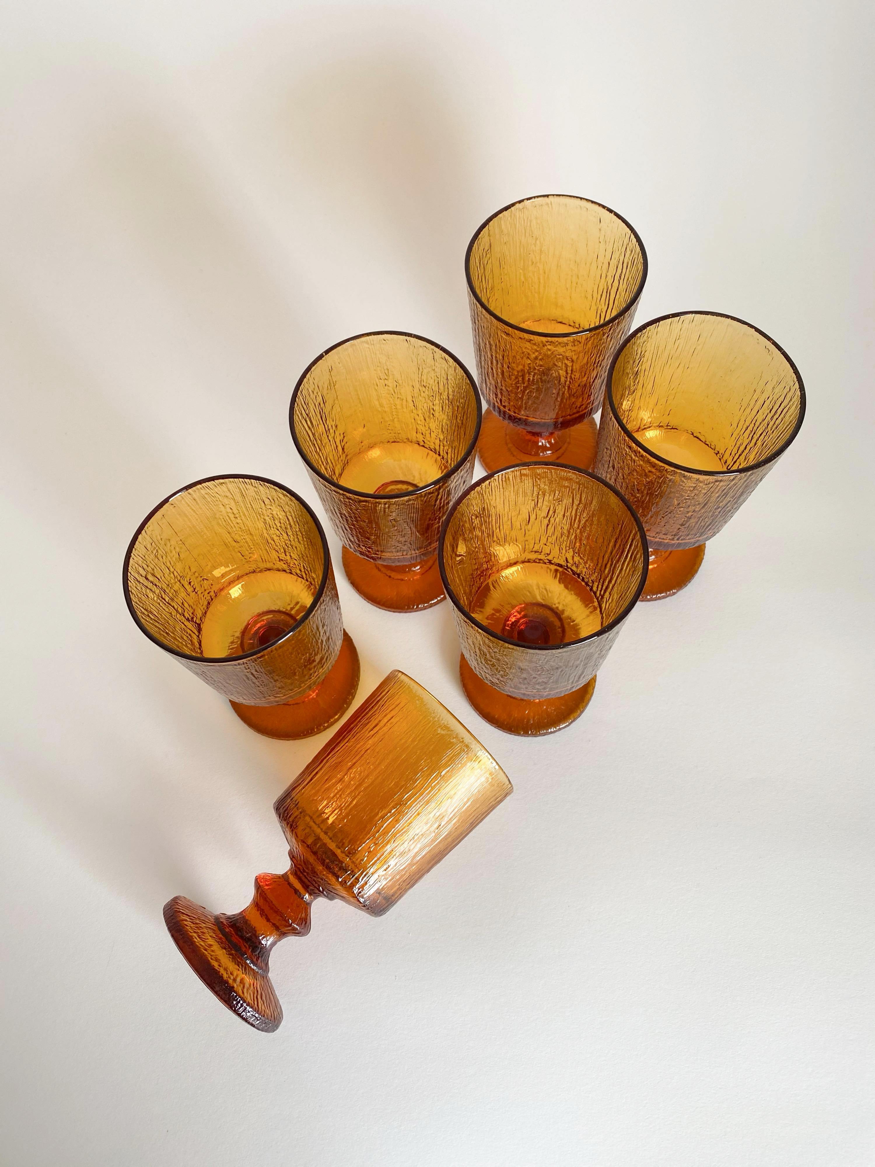 Suite 6 glasses amber vintage glasses