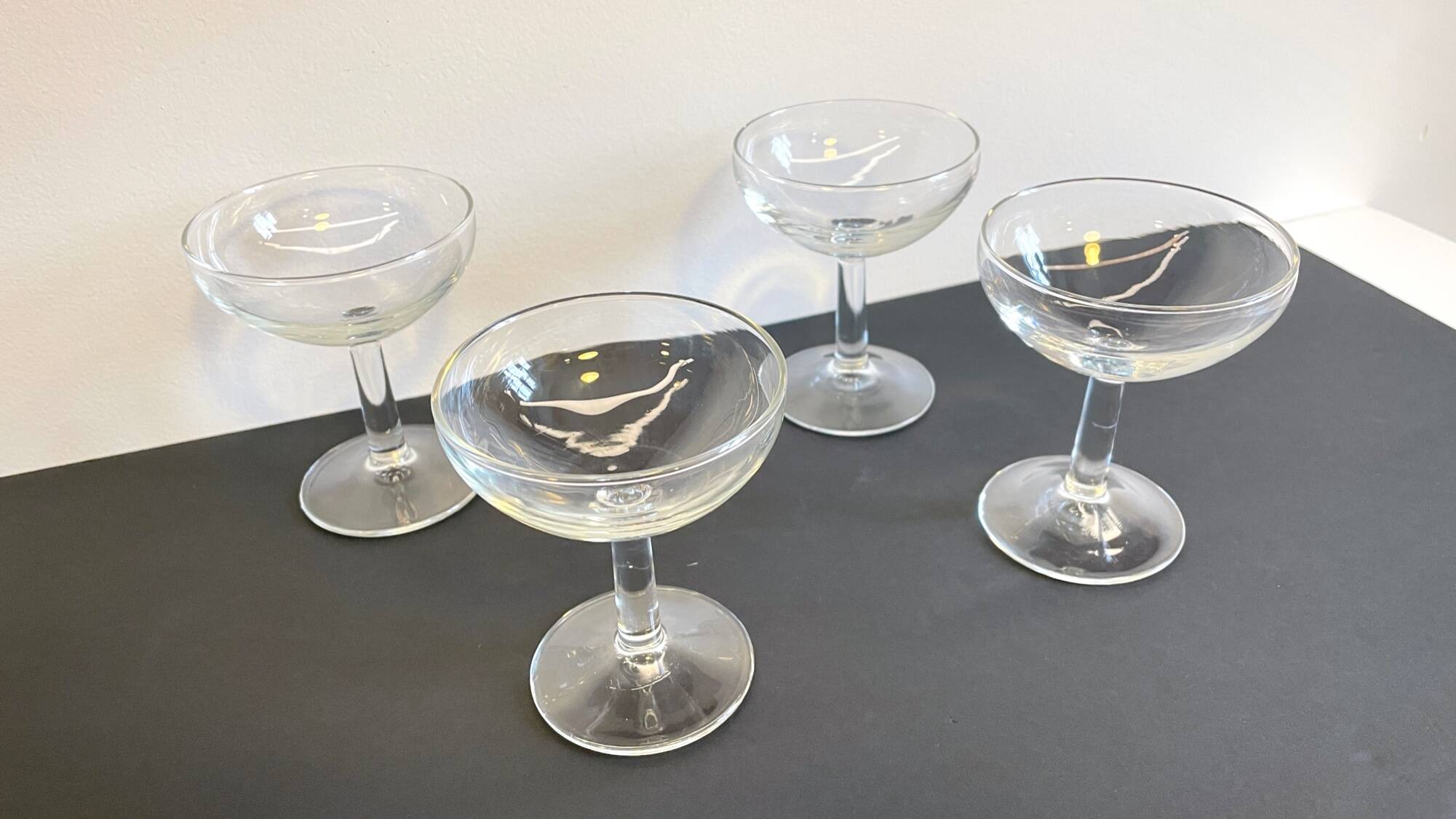 Duralex vintage champagne glasses