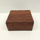 Rectangular wooden box deco in relief 15 cm x 13 cm