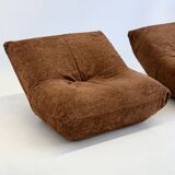 Papillon lounge chairs by Guido Maria Rosati for Giovannetti in rust brown