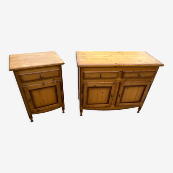 Set of 2 pieces of furniture 1980/90
