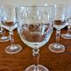 Antique engraved crystal glasses Dampierre model