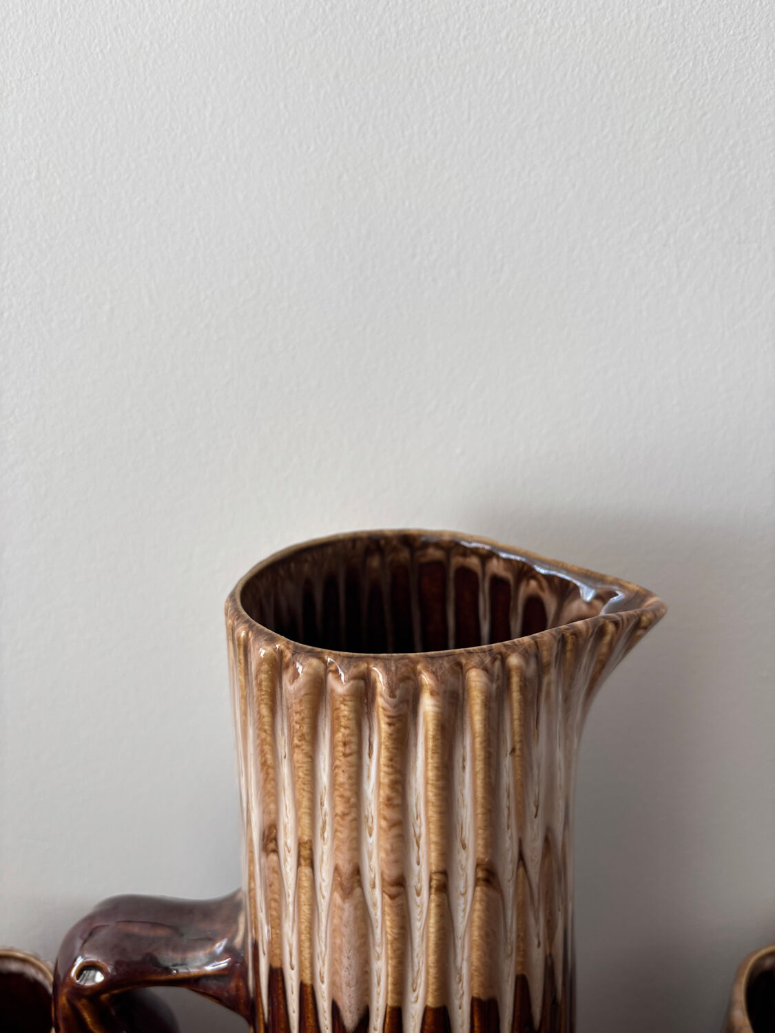 Vintage ceramic service Pol Chambost model Tree – jug and cup