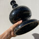 Black Memphis 80 speckled ceramic lamp base