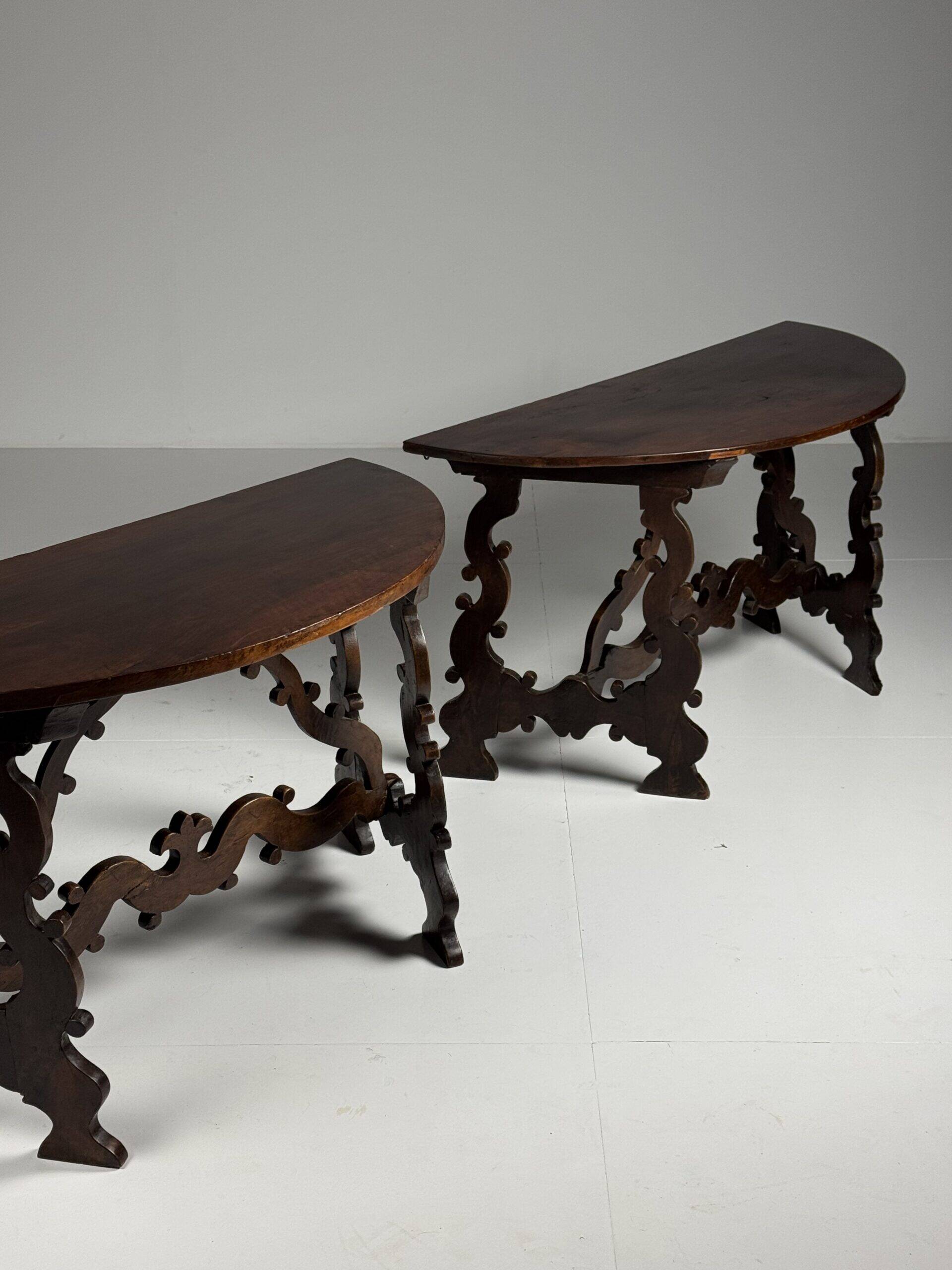 Italian demi-lune tables (2)