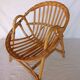 Vintage bamboo children's armchair and cushion