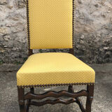 Lot of 6 Louis XIII style chairs, feet "sheep bone"