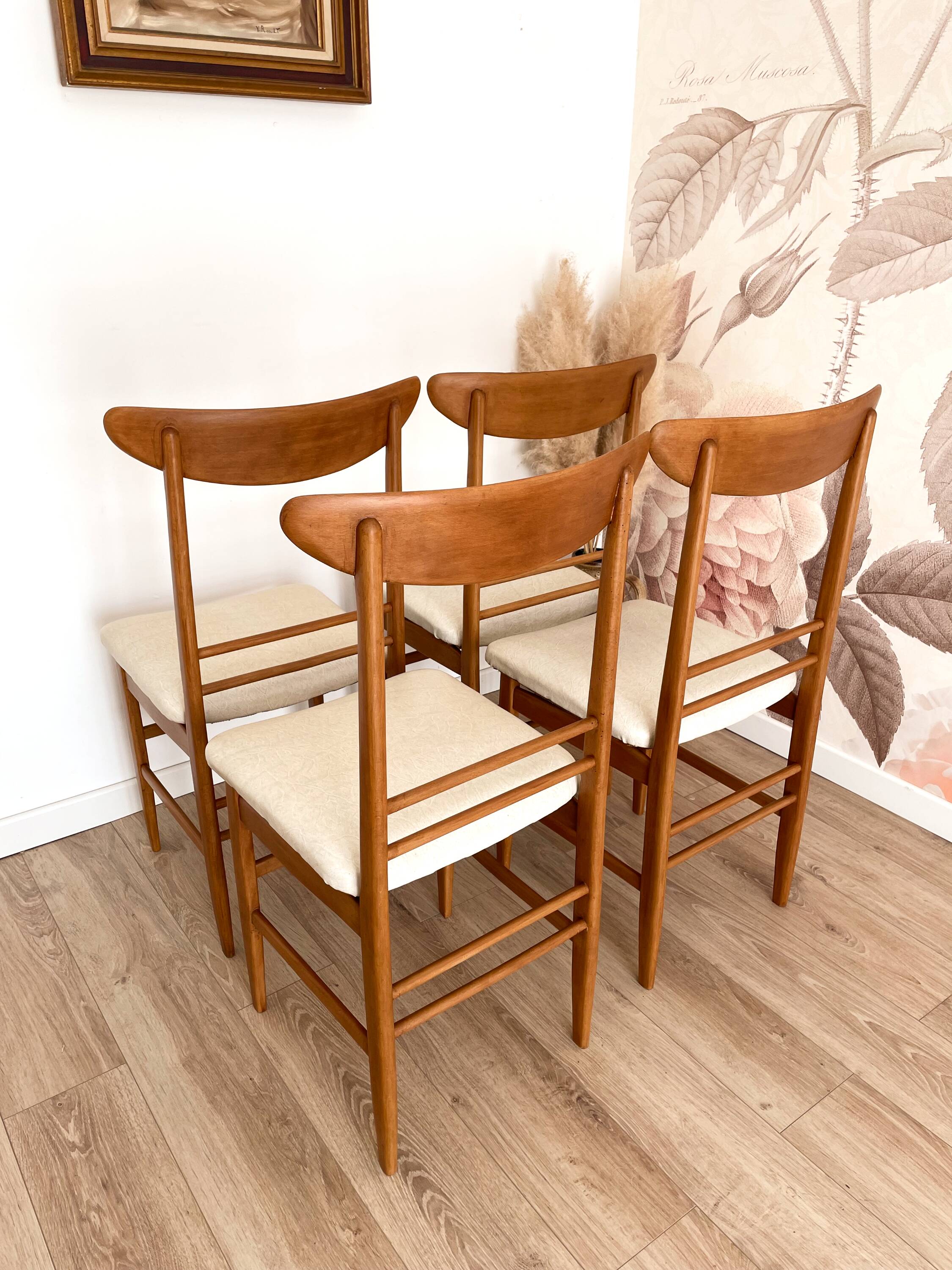 Set of 4 chairs, 1960s