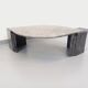 Vintage grey marble coffee table from the 1970s.
