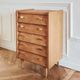Renovated vintage chest of drawers, Scandinavian style, 1950s-60s.