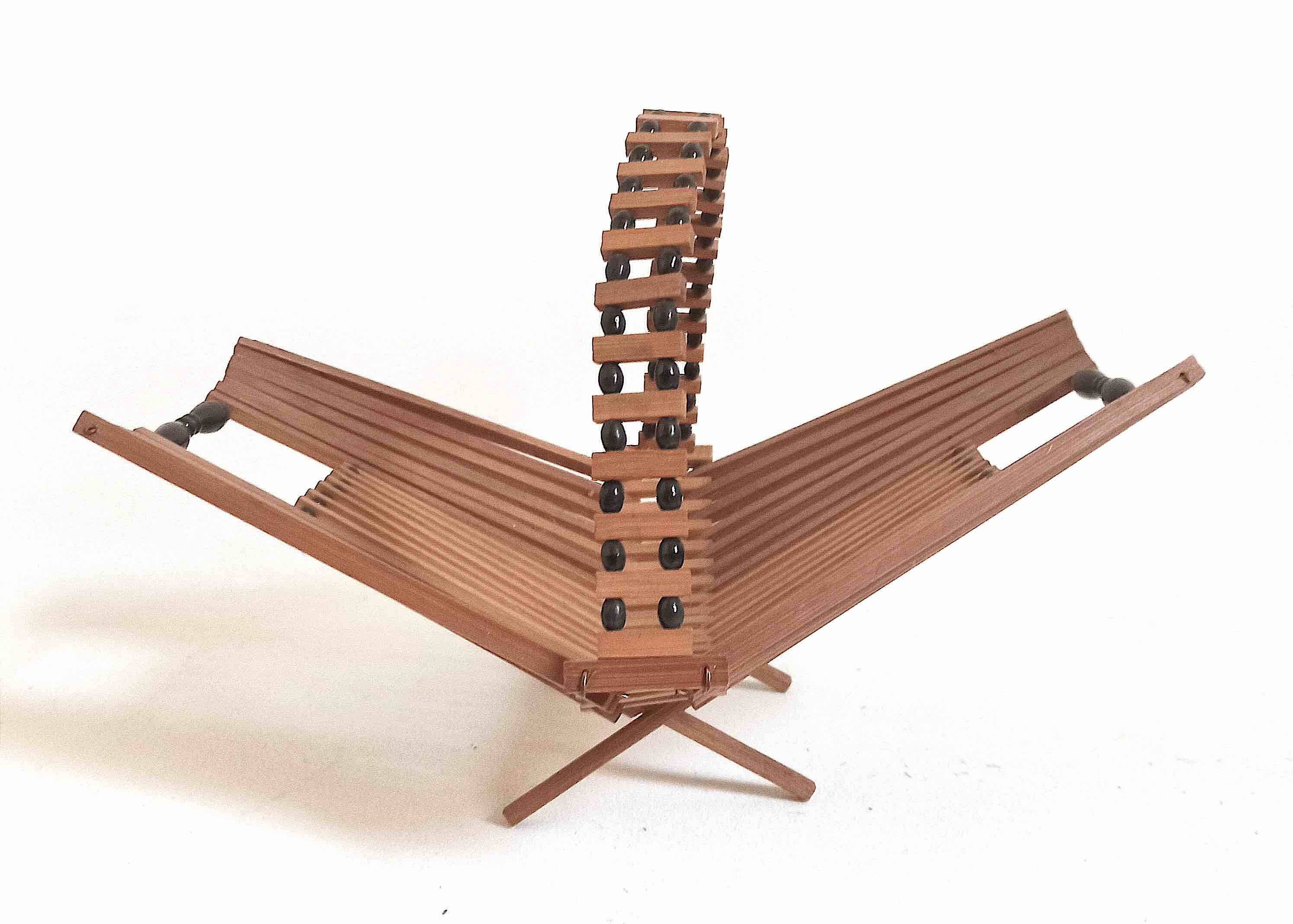 50s scandinavian foldable fruit basket